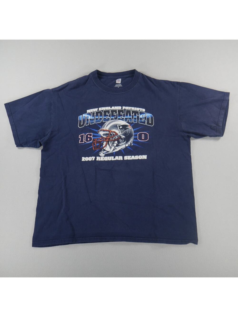 Vintage Y2K New England Patriots Undefeated Season Tee Mens Size XL NFL Football